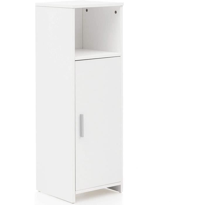 Armoire de Toilette Bois Blanc 30 x 95,5 x 30 cm Salle de Bain