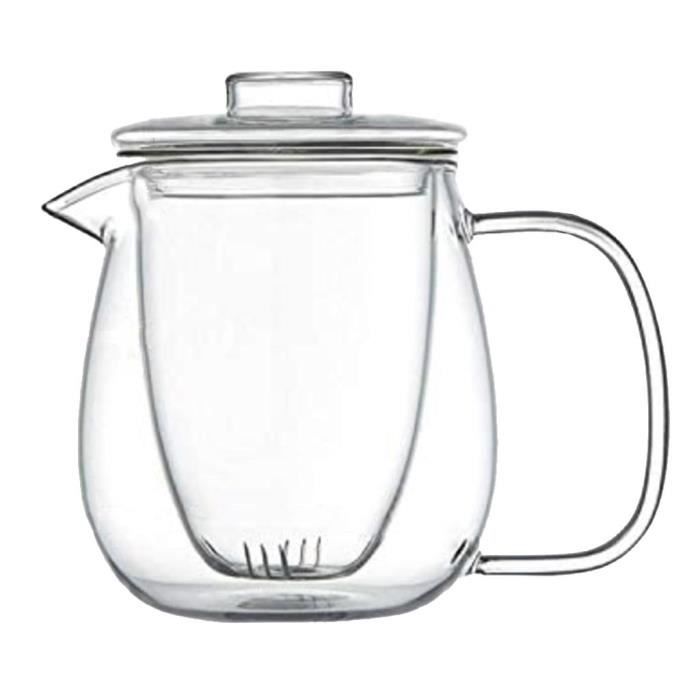 Théière En Verre FUYTERY 1000 Ml Avec Infuseur - Art Du Thé Kungfu, Filtre Inox, Bouton Automatique
