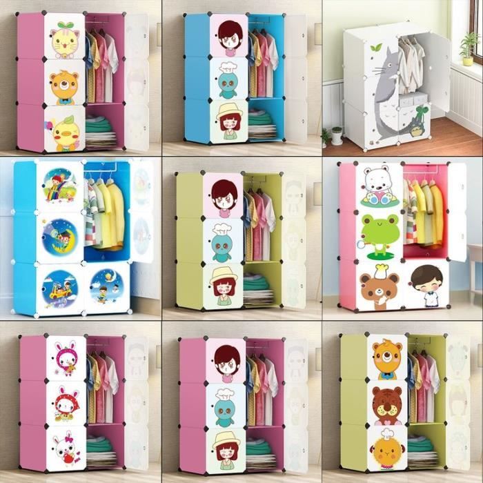 6 Cubes Armoire De Rangement Placard En Plastique Avec Portes Pour Vetements Rose 3 Achat Vente Armoire De Chambre Armoire De Rangement Cdiscount