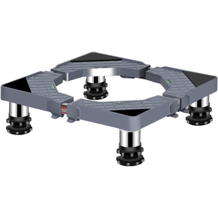 Support Réglable Avec Roues Pour Réfrigérateur Et Machine à Laver - 65 à 80 Cm - Charge Max 138 Kg - Réduction Bruit Et Vibrations