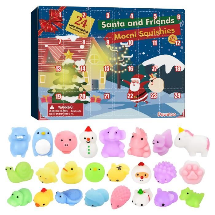 Calendrier de l'Avent Mochi Squeeze Toy pour Enfants, Calendrier Kawaii