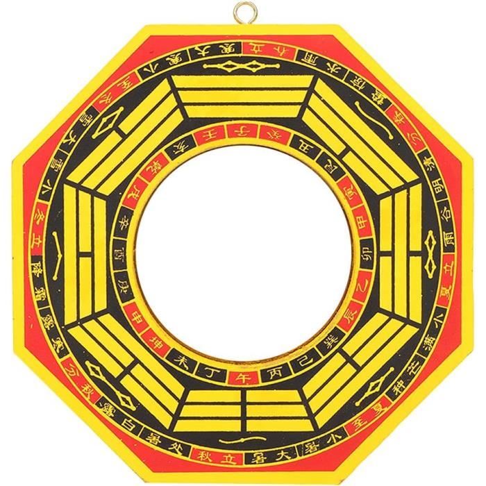 Pssopp Bagua Spiegel, Traditionele Chinese Feng Shui Convexe Concave Spiegel Exorcisme Amulet Magische Bescherming Gelukswerk Kunst Taoïsme Decoratie (13,5 cm Convex