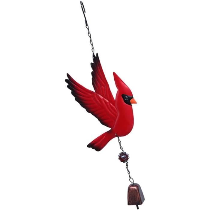 Carillon Éolien Chant D'Oiseau - Décoration Jardin Suspendue Résine Dorée Avec Son Mélodieux