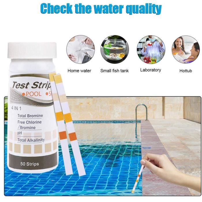 Bandelette De Test D Eau De Piscine 4 Dans 1 Test D Alcalinite Totale De Chlore Ph De Brome De Spa De Piscine Lzx90722737 769 Achat Vente Traitement De L Eau Ustensiles De Mesure