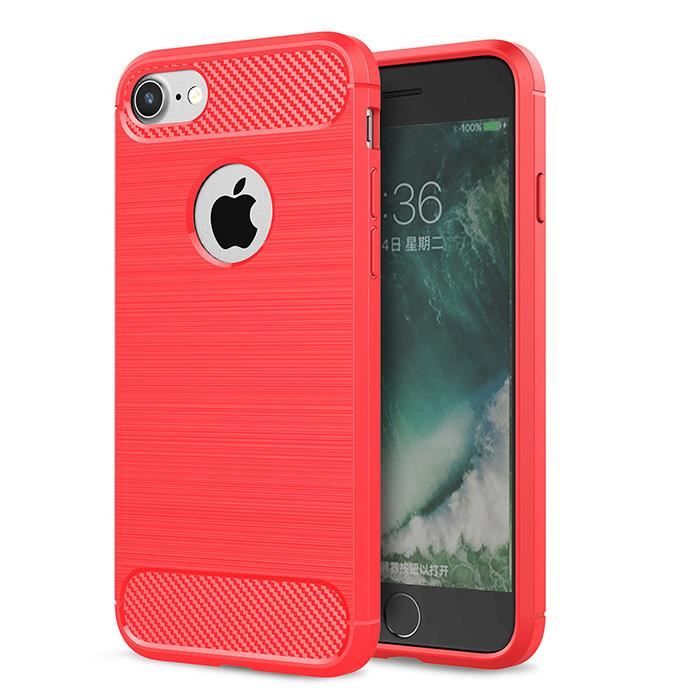 coque iphone 7 rouge sillicone