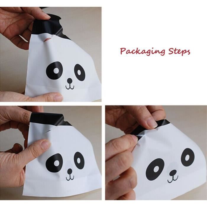 50 Pcs Partie Mignon Panda En Plastique Sac De Mariage Biscuit