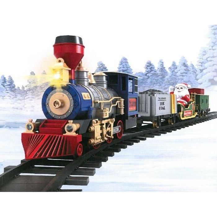 Train Electrique Deco De Noel Son Et Lumiere Decoration De Noel Train Avec Wagon Pere Noel Sapin Train Electrique De Noel 22 Pieces