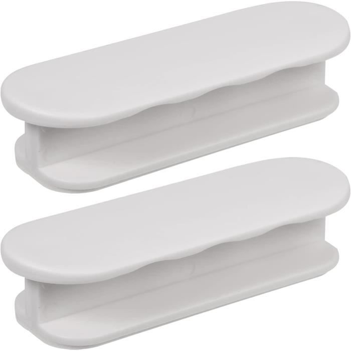 Lot De 2 Poignées De Manœuvre Pour Caravane - 180 Mm - En Plastique Blanc - Fixation Par Vis (non Fournies) - Prise En Main Striée