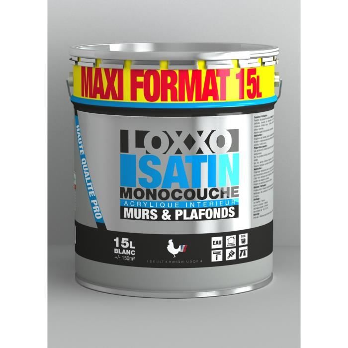 Loxxo Peinture Satin Monocouche 15l Blanc Achat Vente Peinture Vernis Loxxo Peinture Satin Monoco Cdiscount
