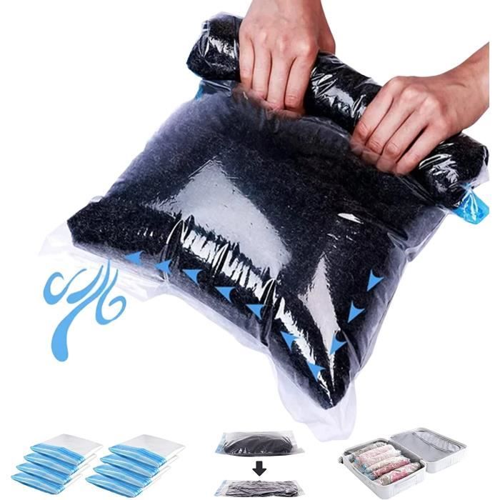 8Pcs Sac Compression Voyage Sac Sous Vide Vetement Sac Aspirant Rangement Vetement  Sac Sous Vide Voyage Réutilisable Sac Vide Air - Cdiscount Maison