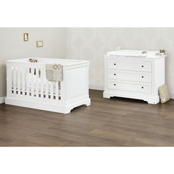 Set De 2 Pieces Pour Chambre Bebe Avec Lit A Barreaux Evolutif 140x70 Cm Et Commode A Langer En Mdf Coloris Blanc Cdiscount Maison Set De 2 Pieces Pour Chambre Bebe Avec Lit A Barreaux Evolutif 140x70 Cm Et Commode A Langer En Mdf Coloris Blanc Cdiscount Maison