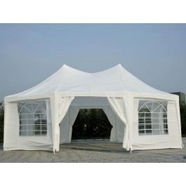 Tonnelle de jardin - PAVILLO - Octogonale 68x5 m - 45 personnes - Métal - Modulable