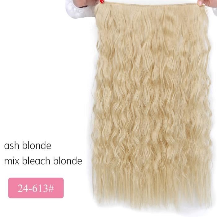 Clip in Hair Extensions Straight - polar blonde 24 Inch