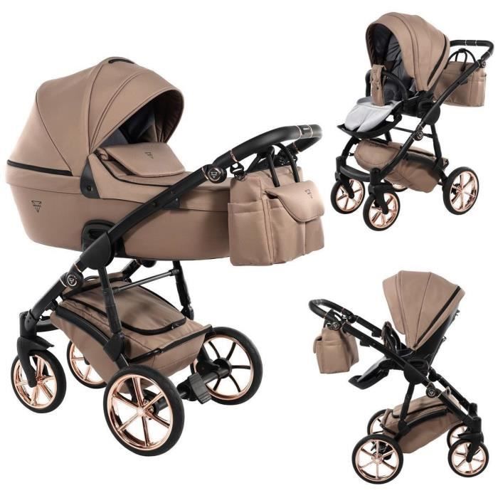 Poussette combinée trio 3en1 avec siège auto Polly set Cangaroo rose