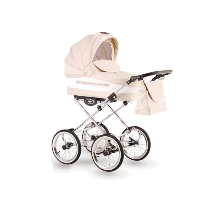 Poussette retro Set Nacelle et isofix Optionnel Eleganto by SaintBaby Powder CE 01 3en1 avec siege auto pour bebe Cdiscount Puericulture Eveil bebe