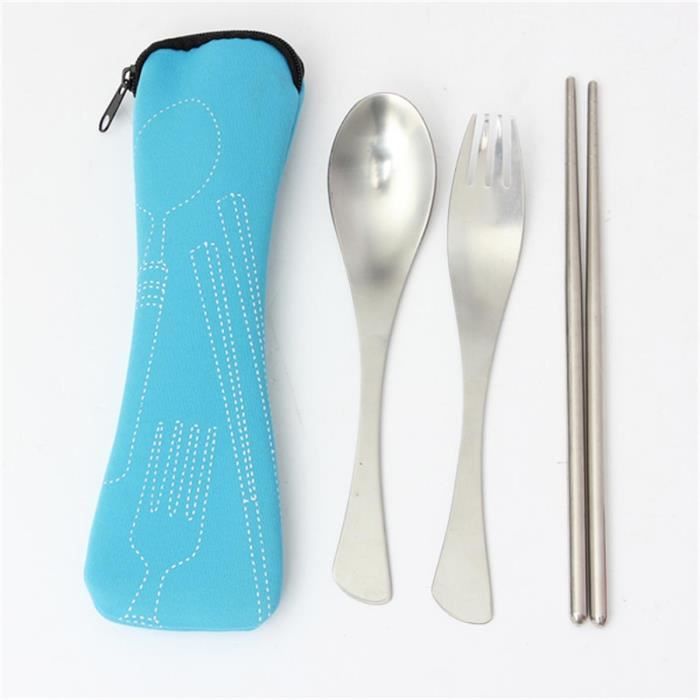 Acheter Couverts de voyage portables, boîte à couverts de Style japonais, couteau en paille de blé, fourchette cuillère baguettes, service de table pour étudiants, vaisselle de cuisine