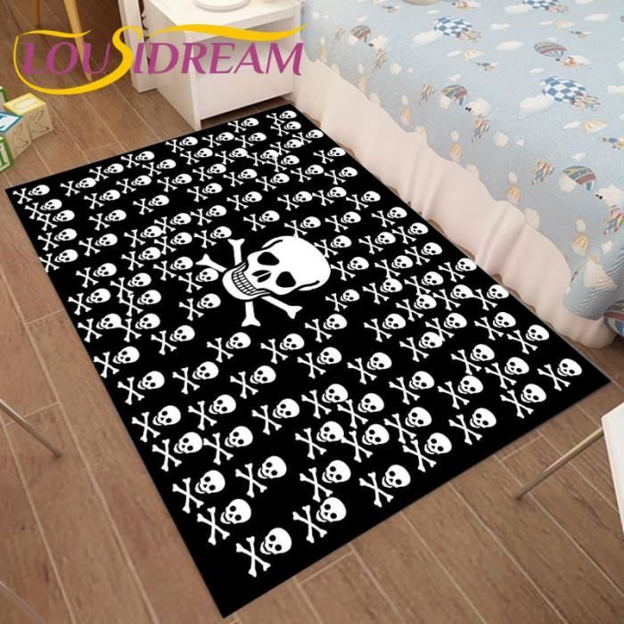Paillasson Halloween Squelette Effrayant 60 X 40 Cm | Tapis D'Entrée Antidérapant En Polyester | Décoration D'Halloween Horreur - 2