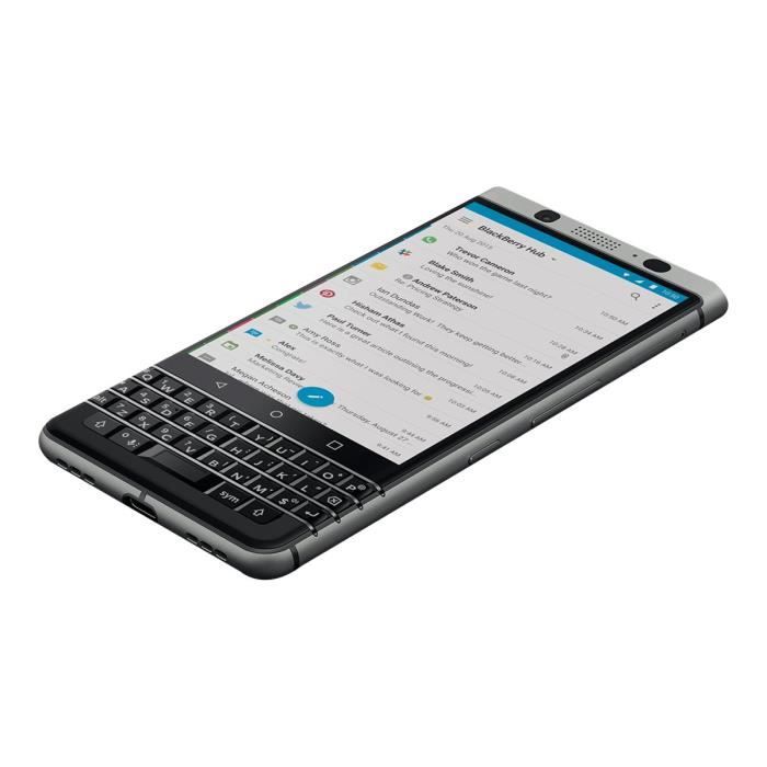 Vente T&eacute;l&eacute;phone portable BlackBerry KEYOne Smartphone 4G LTE 32 Go microSDXC slot GSM 4.5" 1620 x 1080 pixels (433 ppi) IPS RAM 3 Go 12 MP (caméra avant… pas cher