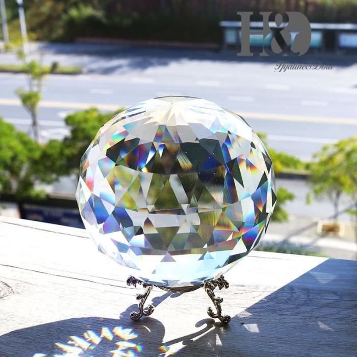 Boule De Cristal Ambre Asiatique Rare 60mm - Sphère Quartz Naturel Décoration Feng Shui