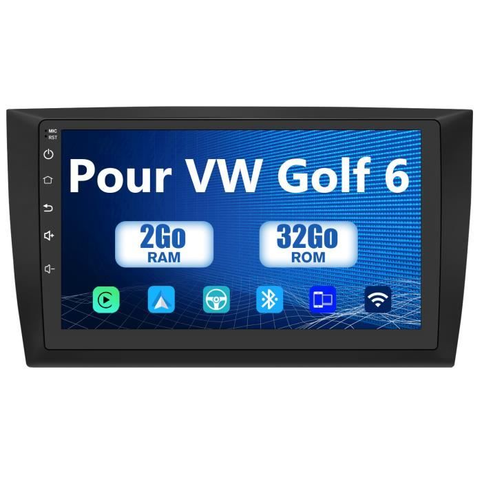 AWESAFE Autoradio Android 12 pour VW Golf 6 2008-2016(2Go + 32 Go)avec 9 pouces Carplay GPS WiFi USB SD Bluetooth Android Auto