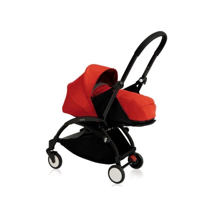 Babyzen Poussette Yoyo+ cadre noir pack naissance rouge Cdiscount