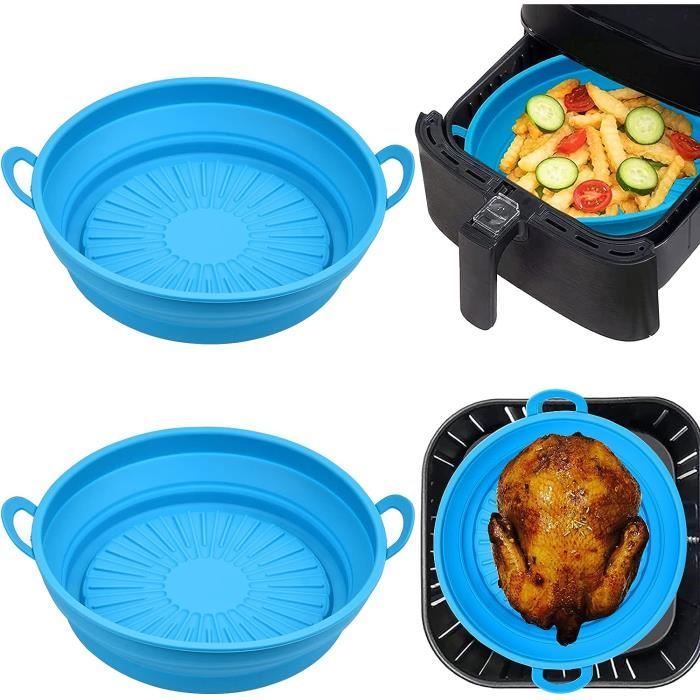 Doublures Rondes Pour Friteuse À Air,Panier En Silicone Réutilisable Pour Friteuse À Air Facile