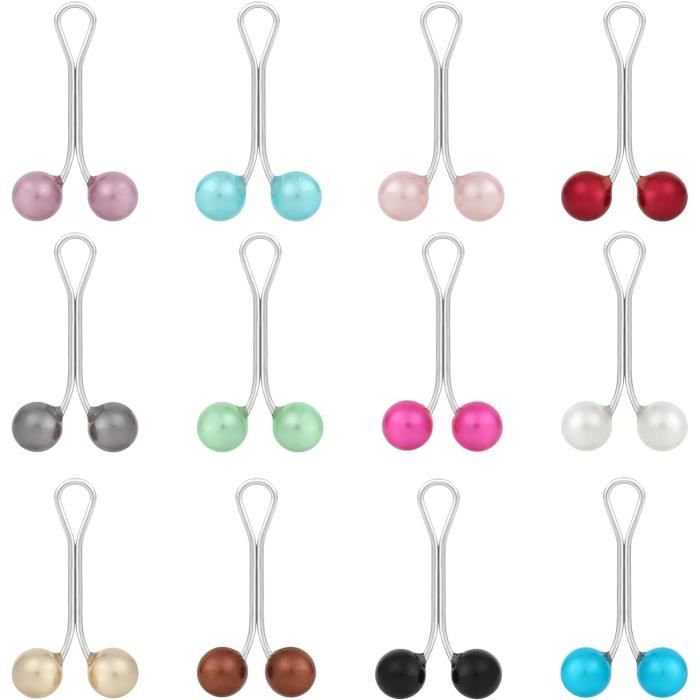 4pcs Épingles Magnétiques Puissantes pour Hijab, Style Oblat Aimants Hijab Multi-Usage Fermoir pour Écharpe Sans Accroc Broche Sans Épingle pour Femmes Filles Vêtements (Mat 1