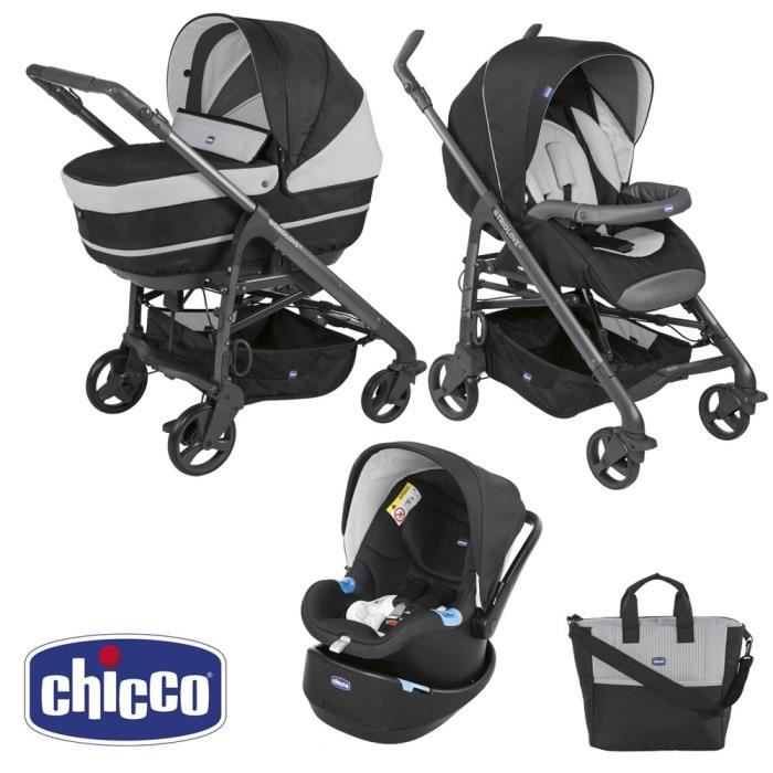 CHICCO Poussette combinée 3 en 1 TRIO LOVE UP Jet black Jet Black