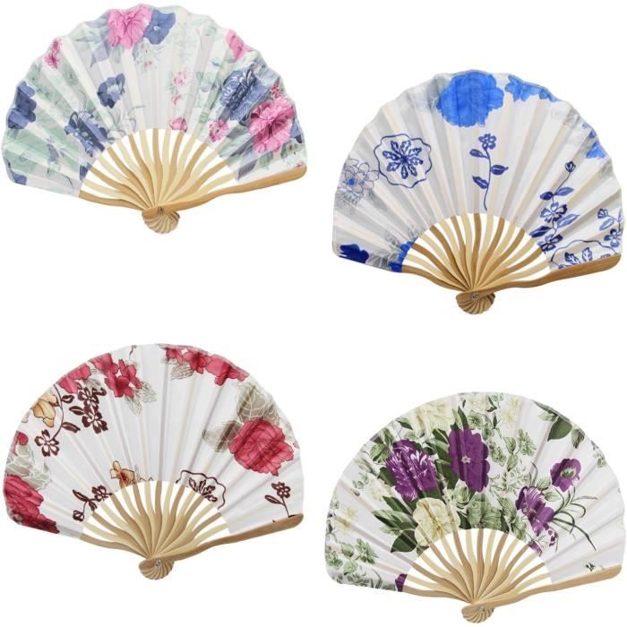4 Pcs Eventail Pliant Ancien Manquer Ventilateurs Pliants