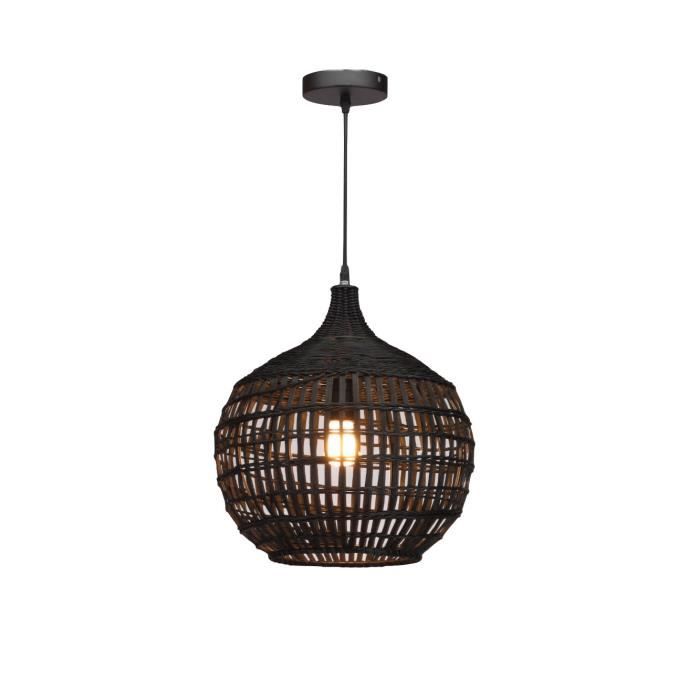 Suspension Ronde En Rotin Noir D36cm Tunis Cdiscount Maison Suspension Ronde En Rotin Noir D36cm Tunis Cdiscount Maison