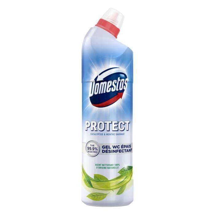 DOMESTOS Entretien WC protection désinfectant eucalyptus menthe verte DOMESTOS Entretien WC protection désinfectant menthe verte
