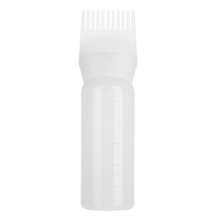 Drfeify Bouteille de teinture capillaire (blanc)Peigne Huile Cheveux Brosse Cheveux Huile 160ml Bouteille De parfum manuelle Blanc