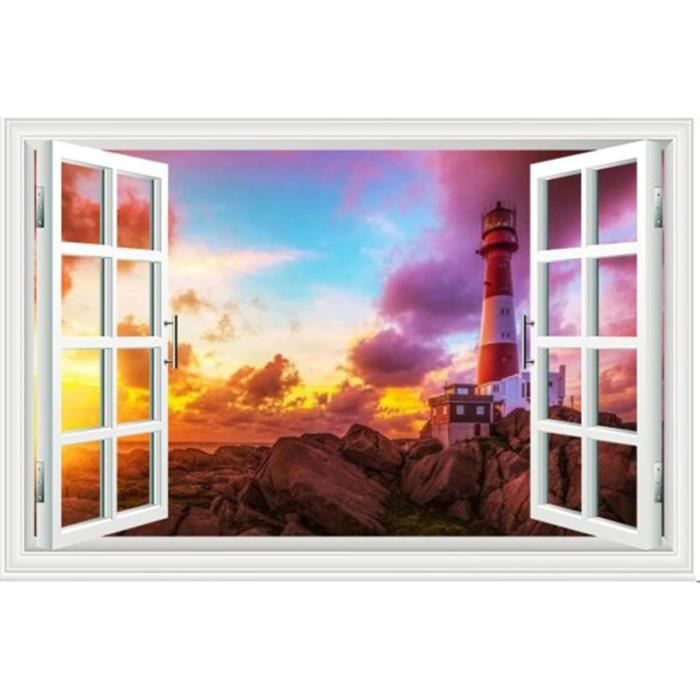 Kit Peinture Diamant Phare – 30x40 Cm, Complet Avec Strass Et Outils, Décoration Murale DIY