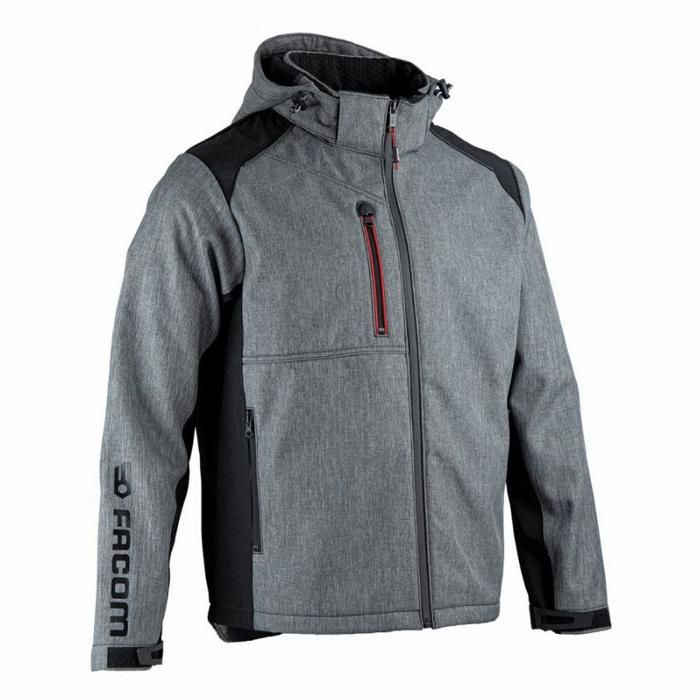 Veste softshell FACOM Trial Noir/Gris Taille XXXL - FXWW2020E-XXXL