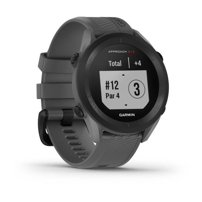 GARMIN Approach S12 - Montre Connectée Golf GPS - Slate Gray