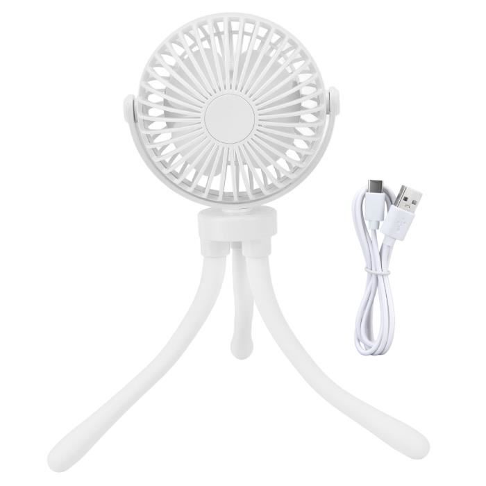 Gobesty Ventilateur De Poussette Sans Pales 360° Avec Veilleuse - USB Silencieux Pour Bébé