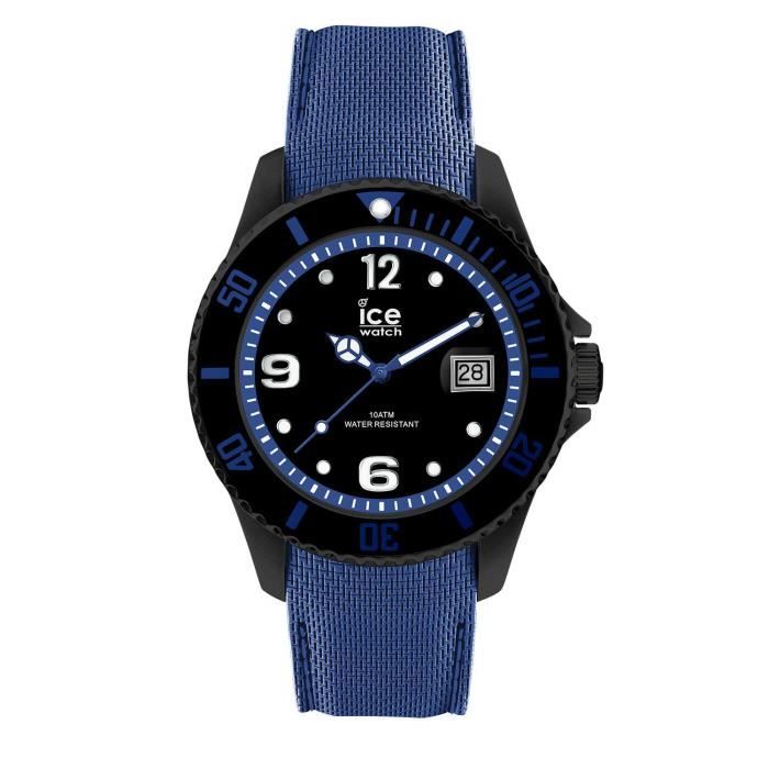 Montre Ice-Watch Ice Love, 43mm, Bracelet Silicone Bleu, Quartz, Occasion Avec Pile Incluse