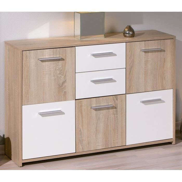 Commode Chambre Profondeur 30 Cm Commode 5 Portes 2 Tiroirs Chene Elvezia Achat Vente Commode
