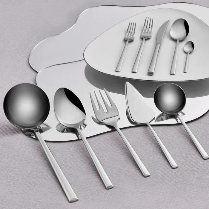 Ménagère 84 Pièces Coffret Bois 45cm Noir