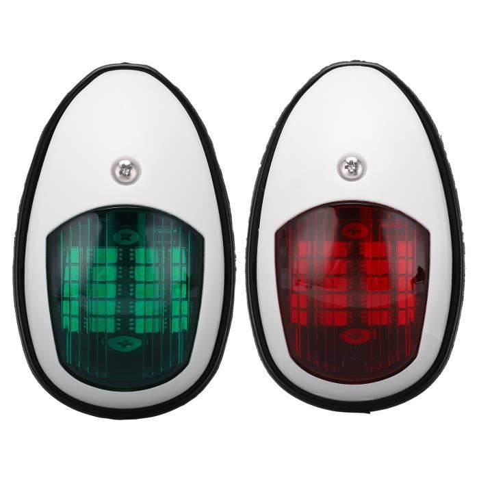 KIMISS Feux De Navigation LED Rouge/vert – 12V/24V, Inox, Pour Bateaux Jusqu'à 10 M, 1 Paire