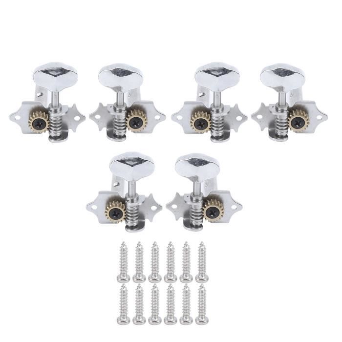 Lot De 4 Chevilles D'accordage Pour Basse 4 Cordes - Alliage De Zinc Noir, Remplacement Mécaniques Cassées