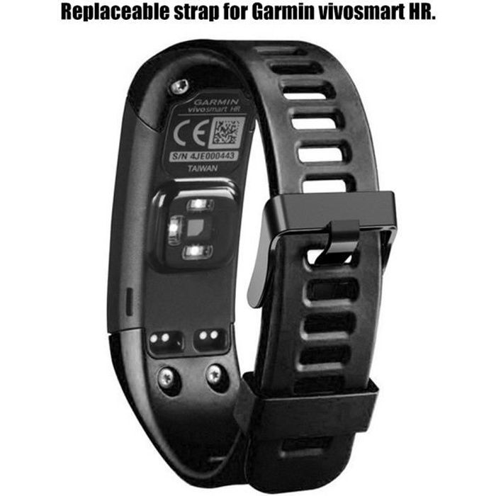 Bracelet de remplacement en silicone pour bracelet de sport pour Garmin  Vivosmart HR (noir) , - Achat/vente bracelet de montre - Cdiscount