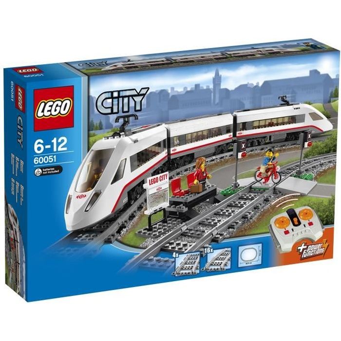 LEGO City 60051 Train de Passagers a grande Vitesse TGV Cdiscount Jeux Jouets