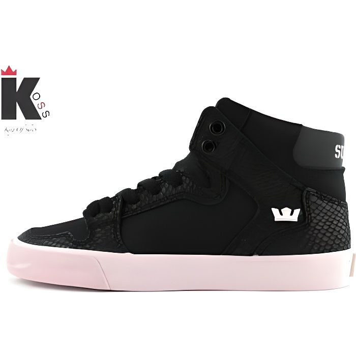 Supra Wmns Vaider sw28023 Rose Noir - Cdiscount Chaussures