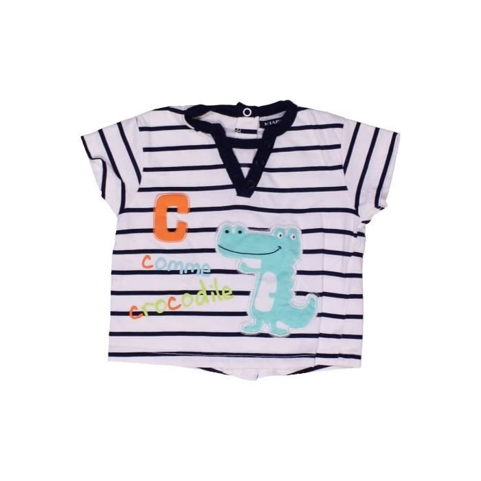 T Shirt Manches Courtes Bebe Garcon Kiabi 3 Mois Noir Ete Noir Noir Cdiscount Pret A Porter