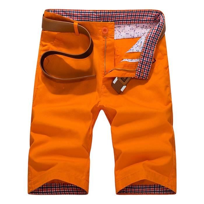 Bermuda orange sale homme