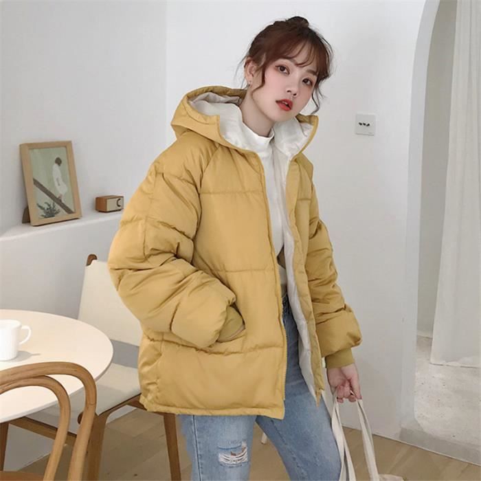 Veste doudoune jaune hot sale