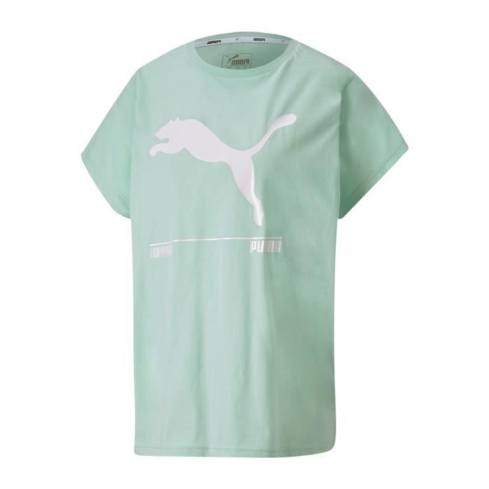 Tee shirt puma femme verte new arrivals
