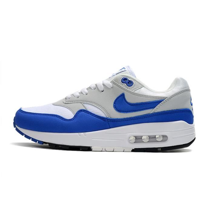 Air max one deals blanche et bleu