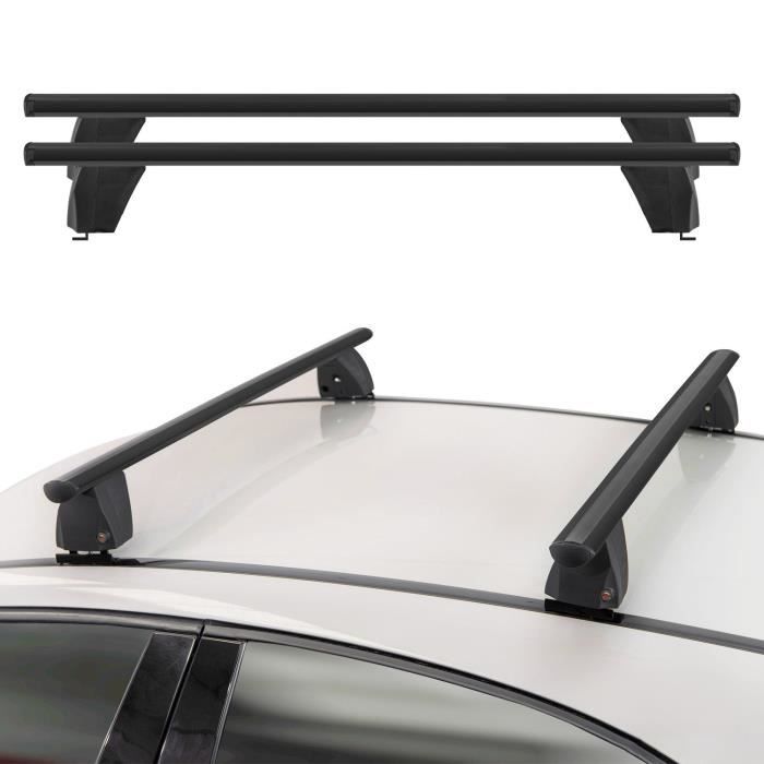 Kit Barres de toit pour VW Caddy 3 2003-2015 L1 Empattement Court Noir Alu 4x